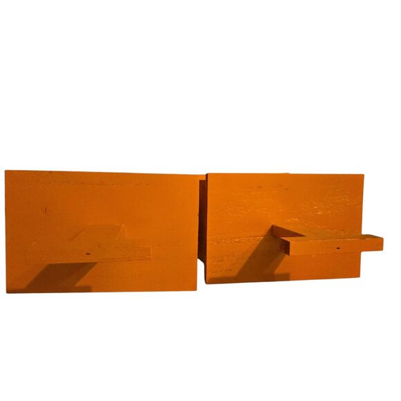 Hand Made Trump Lamp Sculpture Cut Outs Orange Decor 13.5 X 8 Approximate - Picture 5 of 8